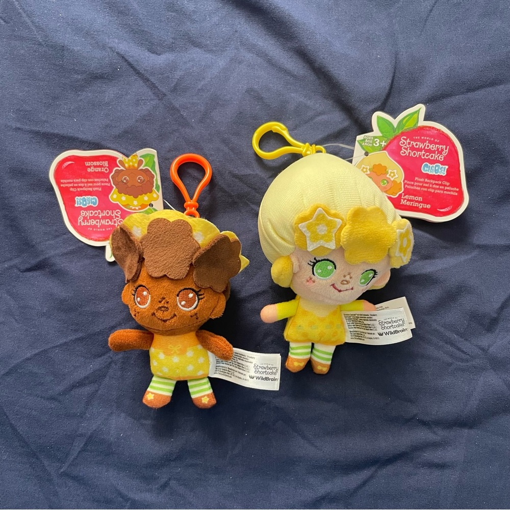 strawberry shortcake plush clips charms